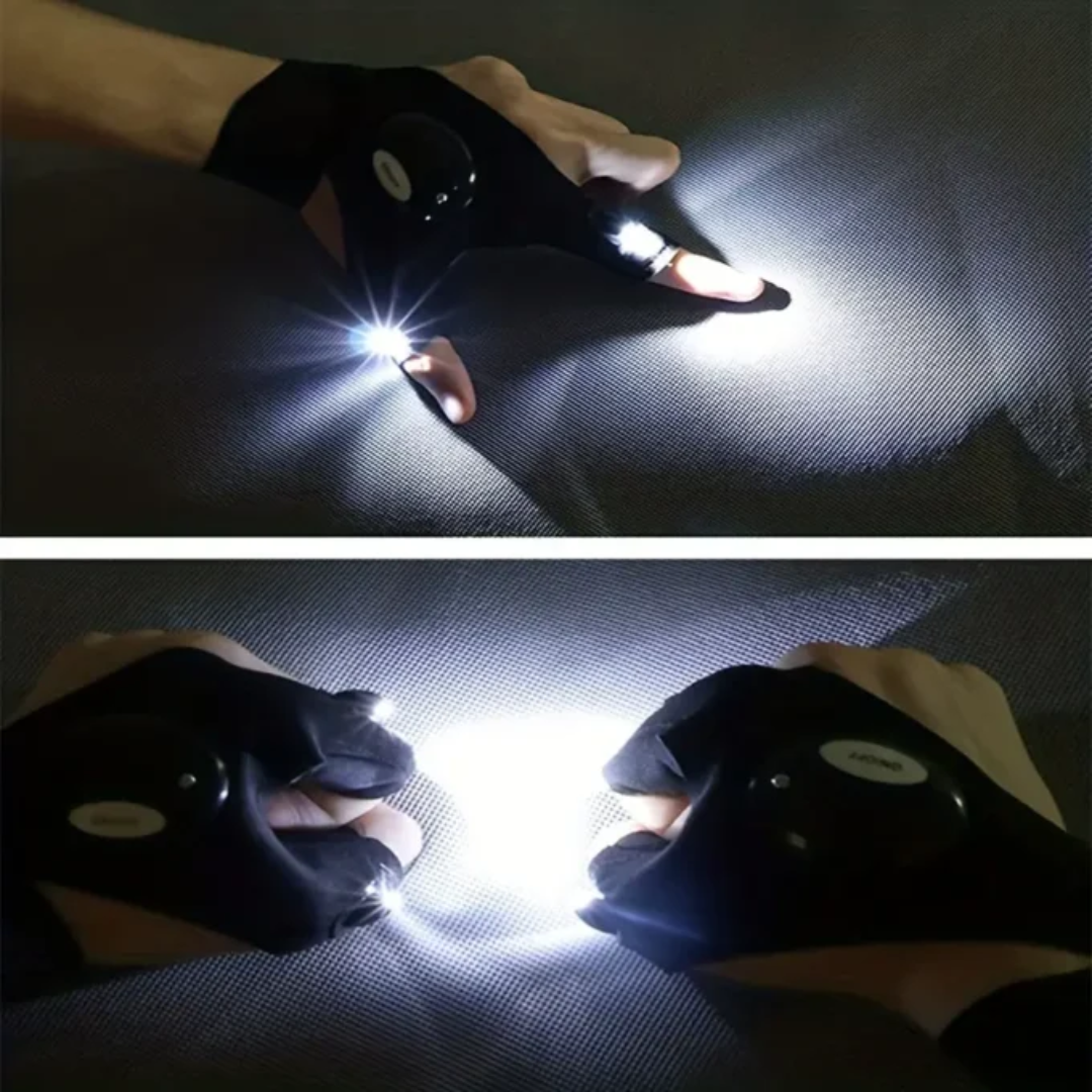 GUANTES CON LINTERNA LED RECARGABLE